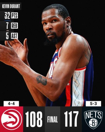 三节31分导演两波高潮 篮网起伏不定KD稳如磐石